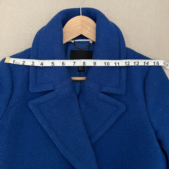 Banana Republic Royal Blue Peacoat - Wool blend - size S, but will fit size M - Picture 14 of 16